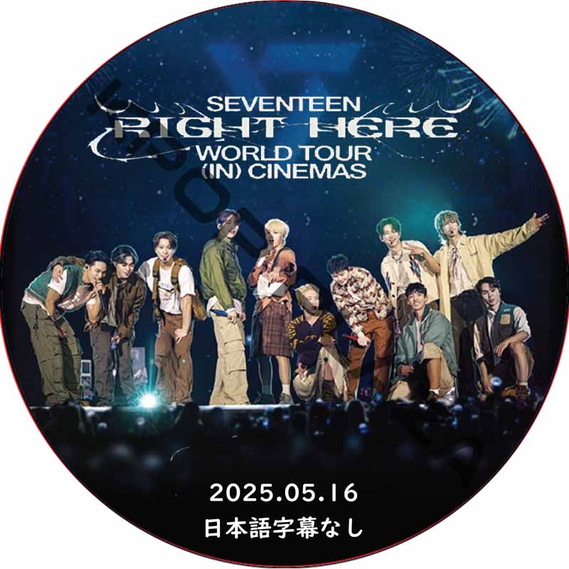 SEVENTEEN [RIGHT HERE] WORLD TOUR IN CINEMAS (2025.05.16) 日本語字幕なし / SVT DVD セブチ [K-POP DVD]の画像