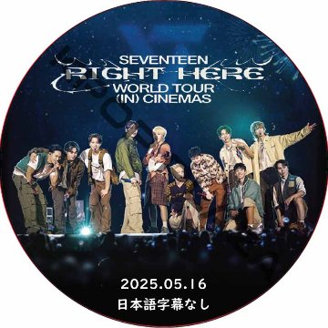 SEVENTEEN [RIGHT HERE] WORLD TOUR IN CINEMAS (2025.05.16) 日本語字幕なし / SVT DVD セブチ [K-POP DVD]の画像