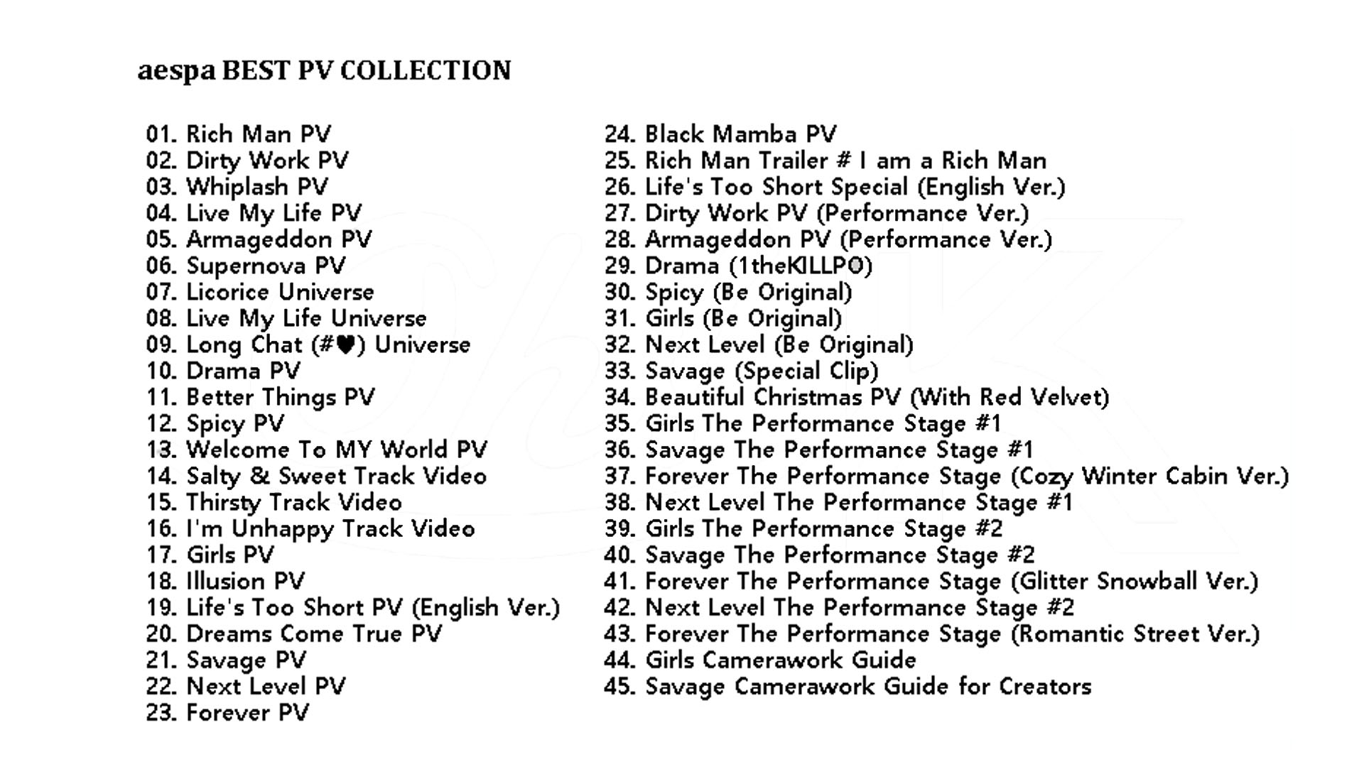 aespa BEST PV COLLECTION (Rich Man) / エスパ aespa DVD [K-POP DVD]の画像