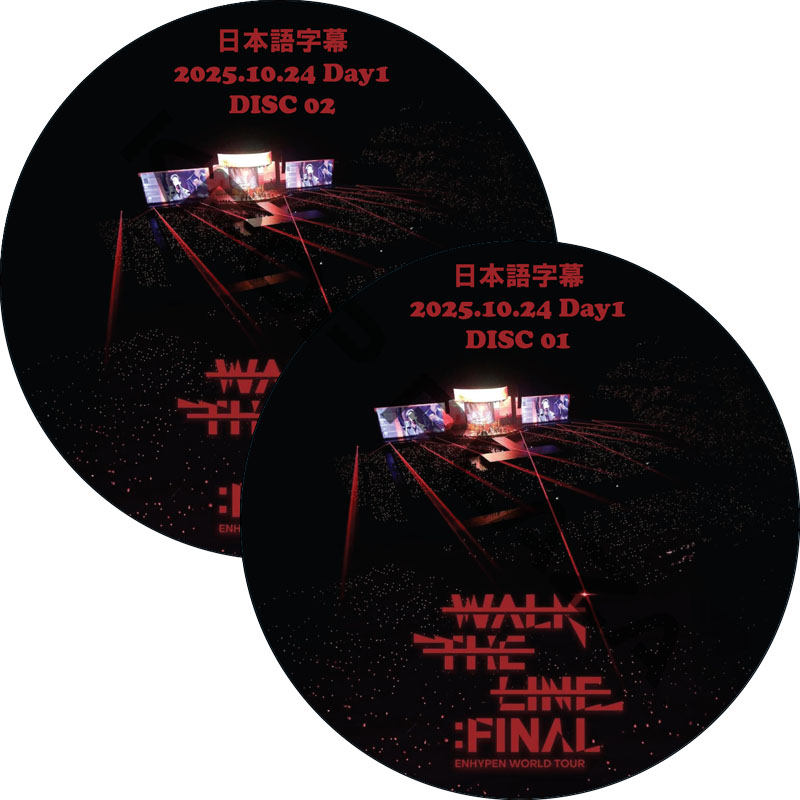ENHYPEN WORLD TOUR 'WALK THE LINE' : FINAL IN SEOUL Day1 (2025.10.24 #2枚セット) 日本語字幕 / エンハイプンの画像