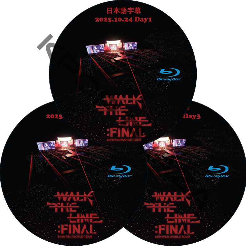 [Blu-ray] ENHYPEN WORLD TOUR 'WALK THE LINE' : FINAL IN SEOUL Day1-3 (25.10.24-25.10.26 #3枚セット)日本語字幕の画像