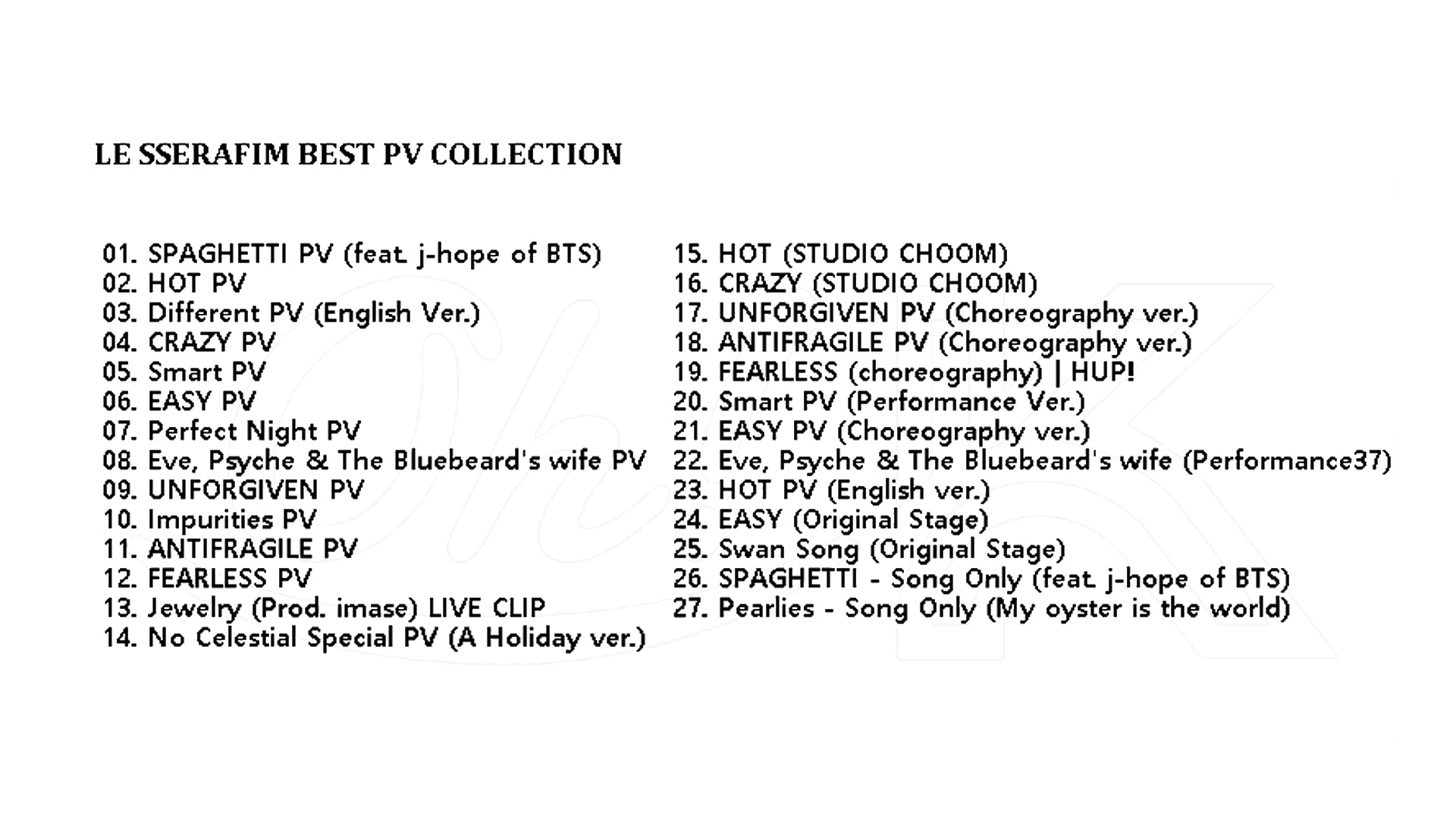 LE SSERAFIM BEST PV COLLECTION (SPAGHETTI)  [K-POP DVD]の画像