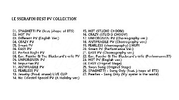 LE SSERAFIM BEST PV COLLECTION (SPAGHETTI)  [K-POP DVD]の画像