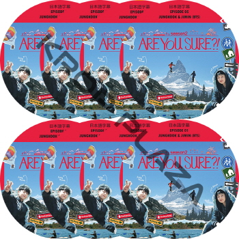 BTS Jungkook & Jimin Are You Sure?! シーズン2 (EP01-EP08 完結 #8枚セット) 日本語字幕 / 防弾少年団 BTS ジョングク, ジミンの画像