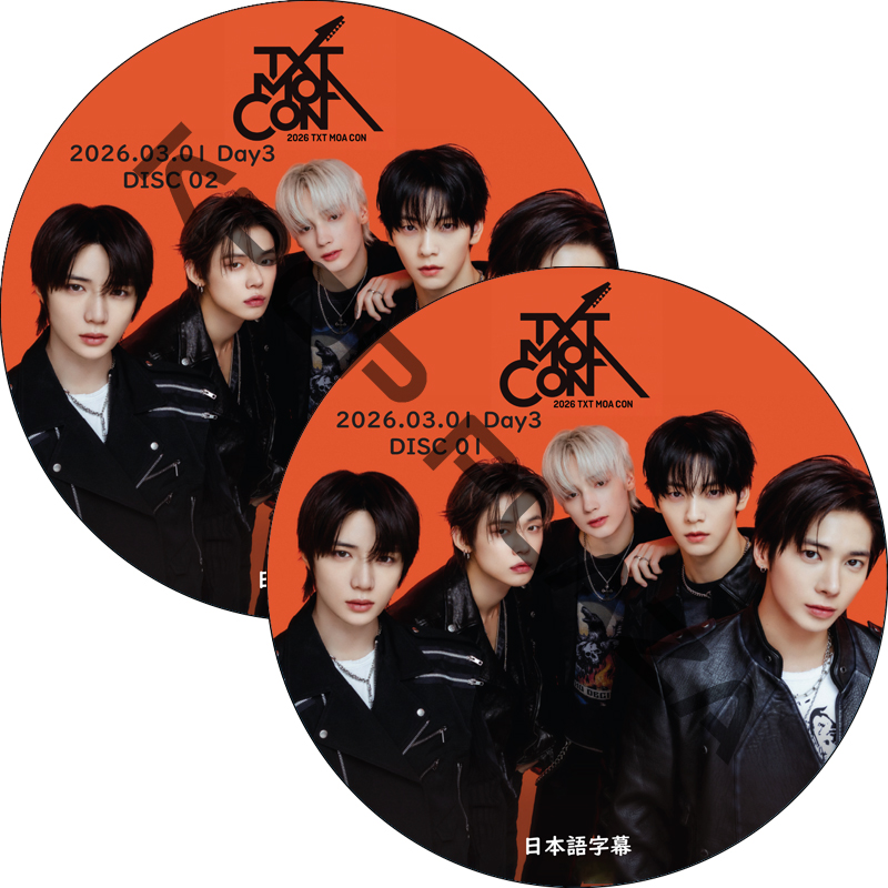 2026 TXT MOA CON IN SEOUL Day3 (2026.03.01 #2枚セット) 日本語字幕 / TOMORROW X TOGETHER TXT DVD [K-POP DVD]の画像