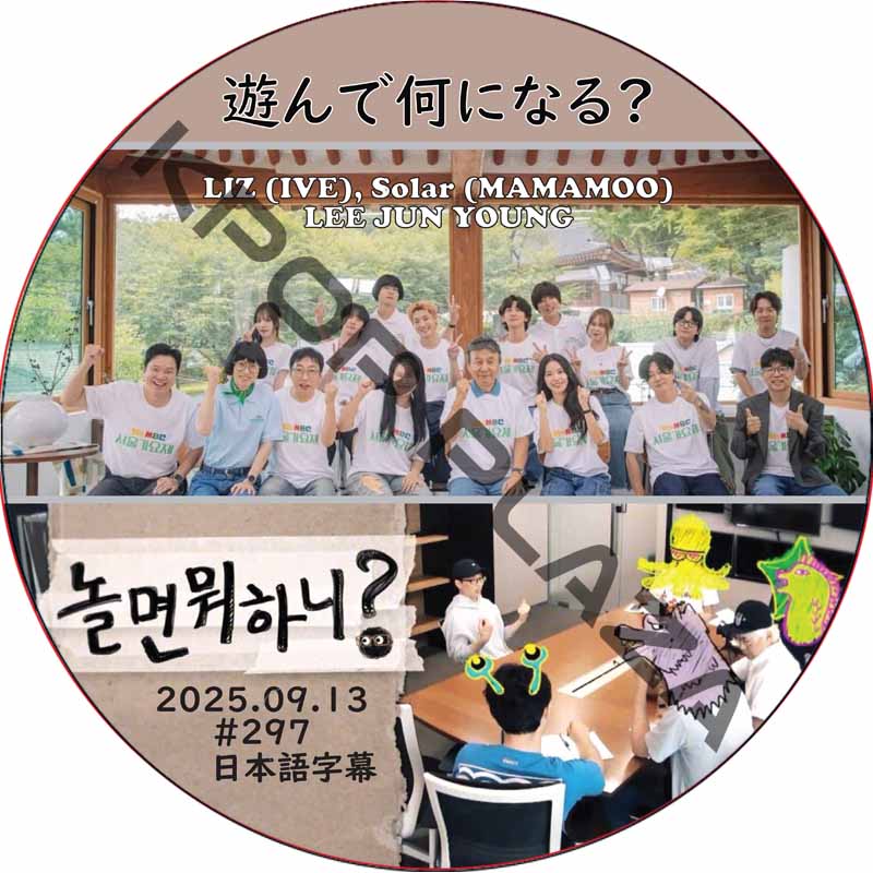 遊んで何になる? (2025.09.13 #297) / [出演者 : LIZ (IVE), Solar (MAMAMOO), LEE JUN YOUNG] IVE DVD ｲ・ジュンヨンの画像