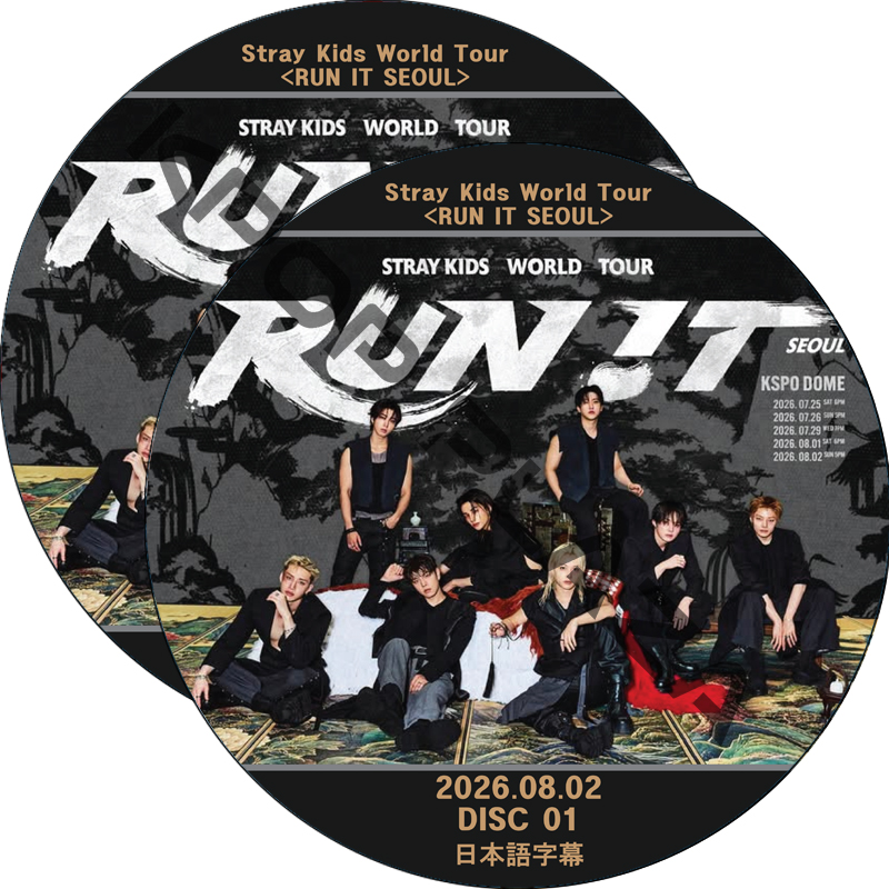 Stray Kids World Tour [RUN IT SEOUL] (26.08.02 #2枚セット) 日本語字幕 / ストレイキッズ スキズ [K-POP DVD]の画像