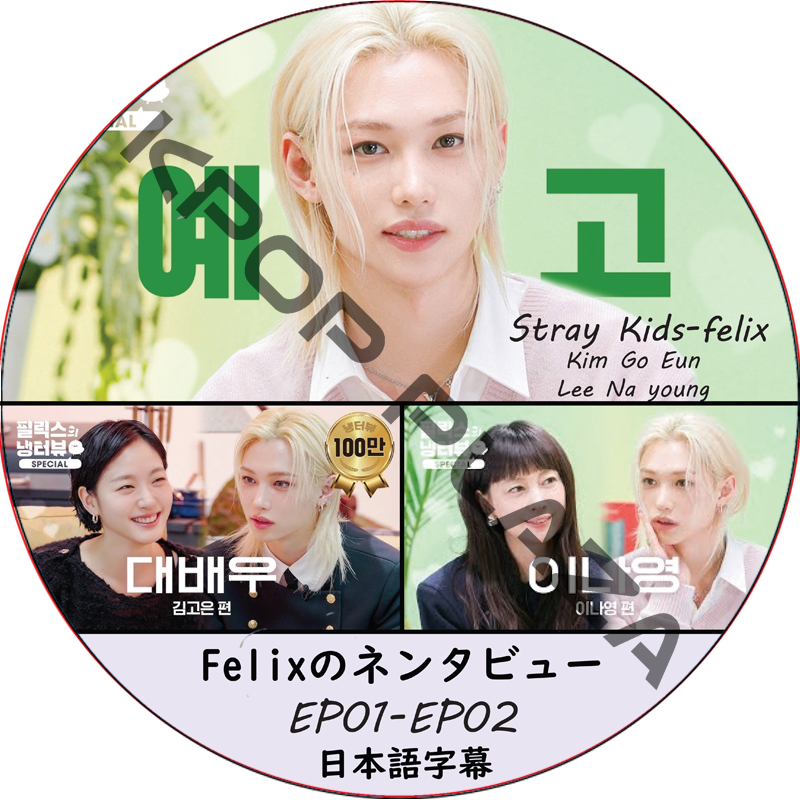 Felixのネンタビュー (EP01-EP02) 日本語字幕 / [出演者 : Kim Go Eun, Lee Na young 他] フィリックス SKZ DVD [K-POP DVD]の画像