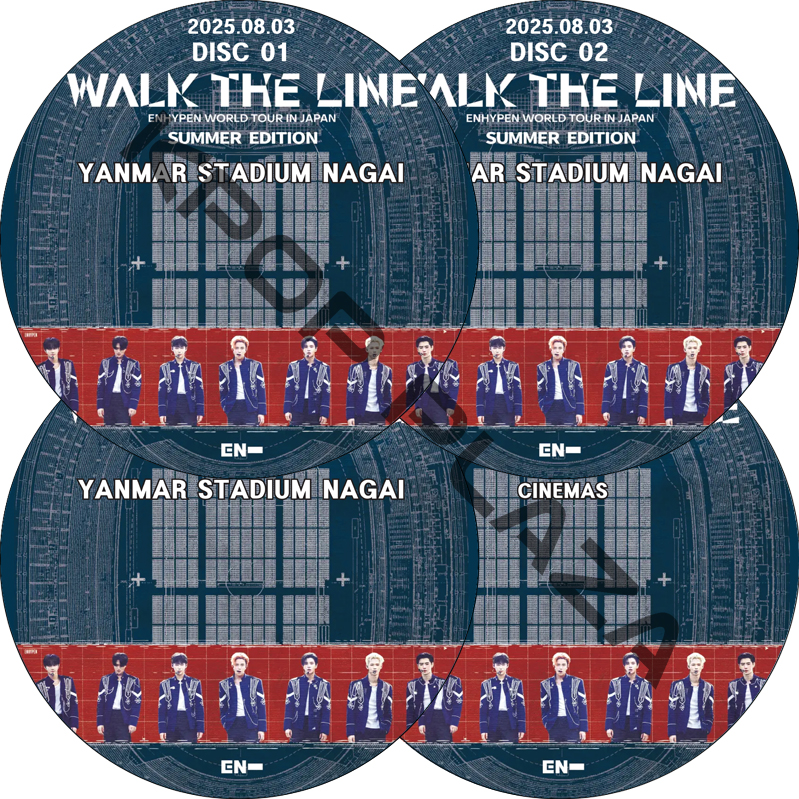 ENHYPEN WORLD TOUR 'WALK THE LINE' IN JAPAN -SUMMER EDITION- (#4枚セット) 日本語音声の画像