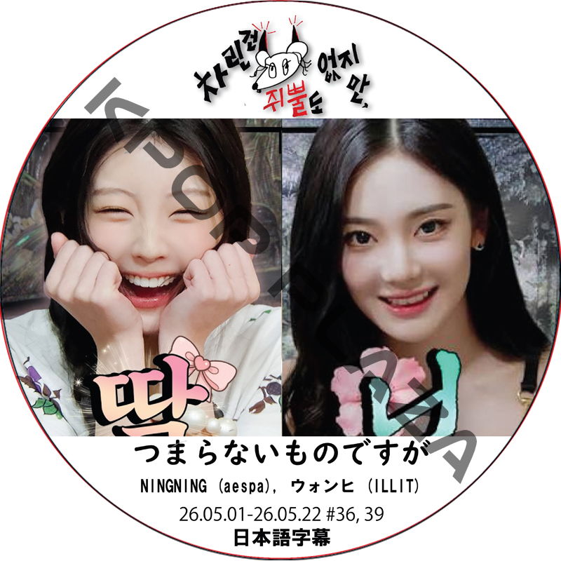 つまらないものですが (26.05.01-26.05.22 #36, 39) 日本語字幕 / [出演者 : NINGNING (aespa), ウォンヒ (ILLIT)] aespa DVDの画像