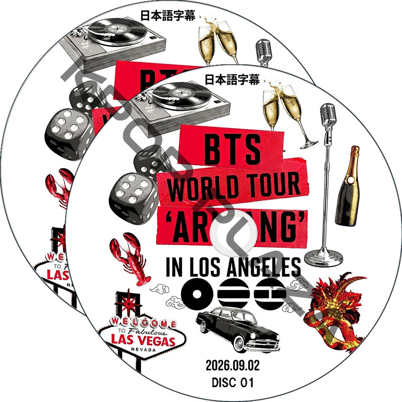 BTS WORLD TOUR ‘ARIRANG’ IN LOS ANGELES Day1 (2026.09.02 #2枚セット) 日本語字幕 / 防弾少年団 BTS [K-POP DVD]の画像