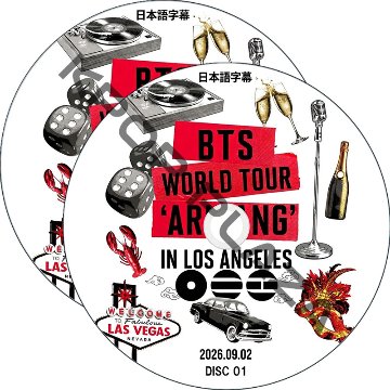 BTS WORLD TOUR ‘ARIRANG’ IN LOS ANGELES Day1 (2026.09.02 #2枚セット) 日本語字幕 / 防弾少年団 BTS [K-POP DVD]の画像