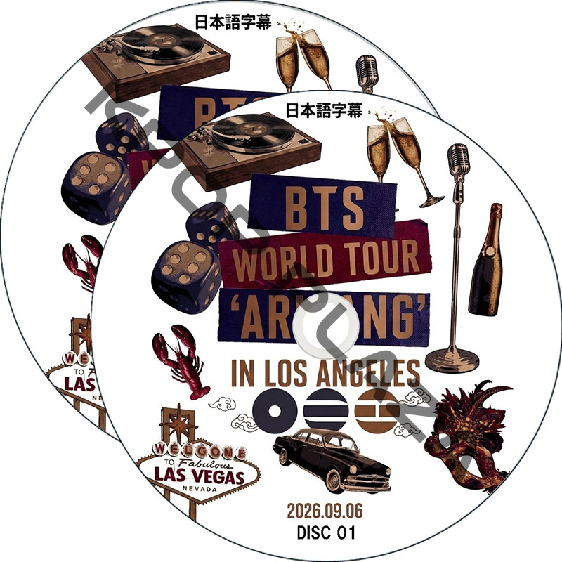 BTS WORLD TOUR ‘ARIRANG’ IN LOS ANGELES Day3 (2026.09.06 #2枚セット) 日本語字幕 / 防弾少年団 BTS [K-POP DVD]の画像