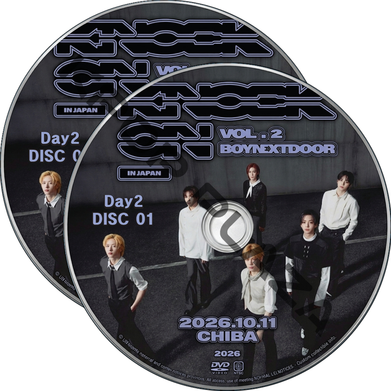 BOYNEXTDOOR TOUR ‘KNOCK ON Vol.2’ IN JAPAN Day2 [CHIBA] (2026.10.11 #2枚セット) 日本語音声 / [K-POP DVD]の画像