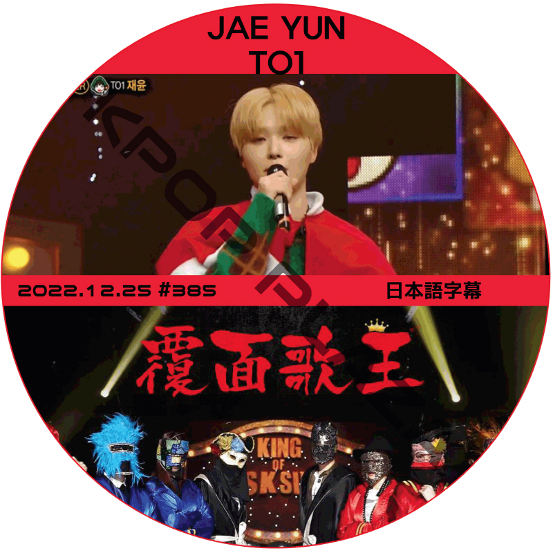 覆面歌王 (2022.12.25 #385) 日本語字幕 / [出演者 : JAE YUN (TO1)] [K-POP DVD]の画像