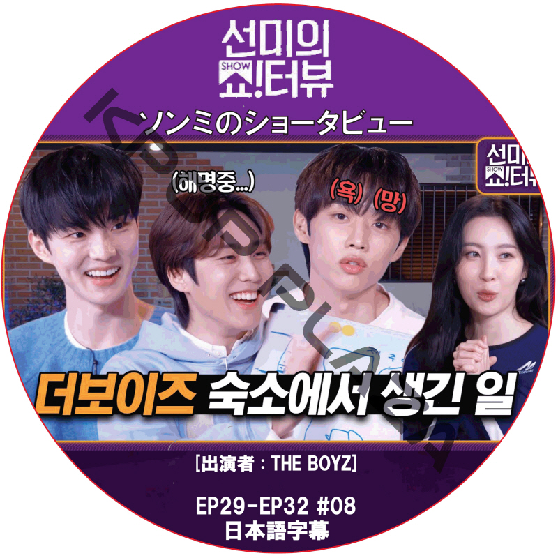 ソンミのショータビュー (EP29-EP32 #08) / [出演者 : THE BOYZ] SUNMYのSHOW TERVIEW [K-POP DVD]の画像