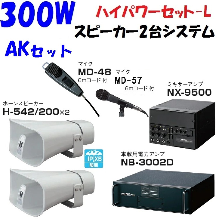 秋葉原の拡声器専門店九州電気 選挙用 300W AK 車載システム の特価販売