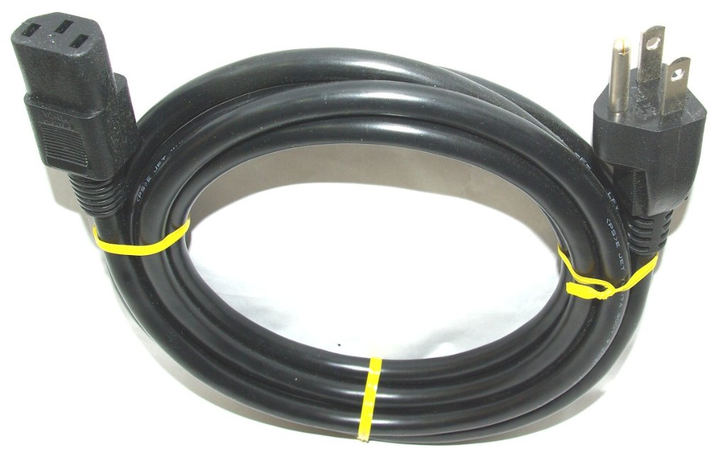 IEC320 C13:3P プラグ付 パソコン電源用 丸型コード 15A対応 3m PSEの画像