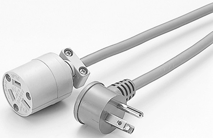 什器用接地2Pコネクター付電源コード 1.5m 3PTL-1500 什器照明電源用コード 完成品の画像