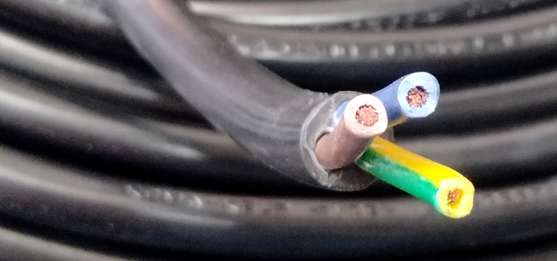 H05VV-F タップ製作・プラグ加工用　 外国用電源コード 切断販売品の画像