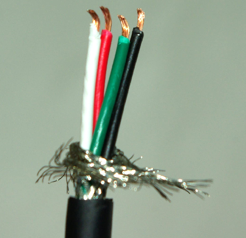 NSKVG-S 0.3sq×4芯　編組シールド線　1m単位切断販売(21m以上)の画像