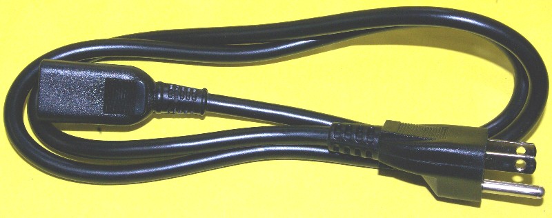 IEC320 C13 3Pプラグ付 パソコン電源用 丸型コード 1m PSE 7A 電源コード画像
