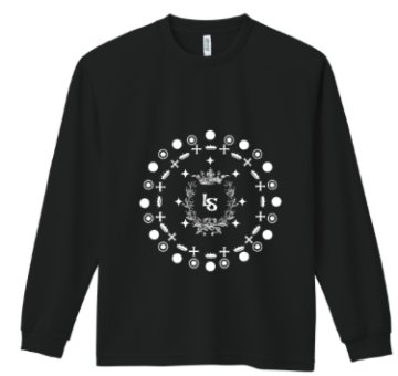 Libero&Spicca ペイズリー柄長袖Tシャツ(black)の画像