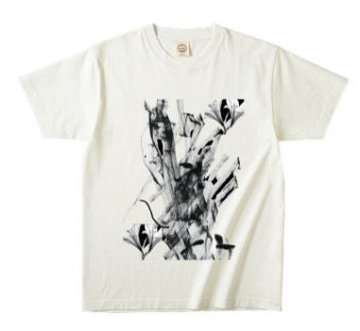 和柄デザインのオーガニックコットンTシャツの画像