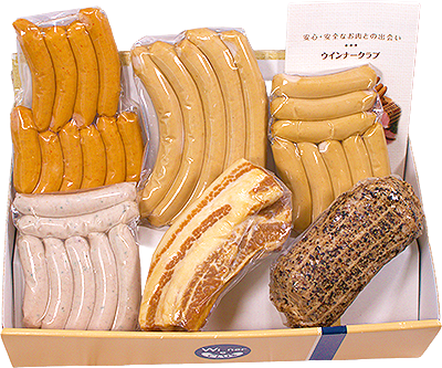 G03-無塩せきブロックハム・ソーセージこだわりセット【送料込み】の画像