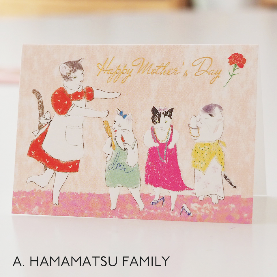 ラブコCATS ミニグリーティングカード HAPPY MOTHER'S DAY画像
