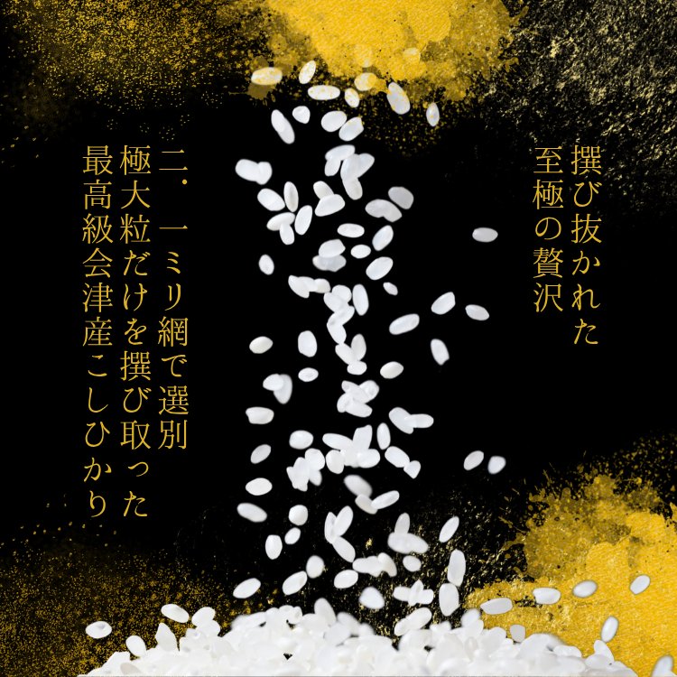 会津鳳珠　極大粒コシヒカリ　1kg　10個セット　R7年産の画像