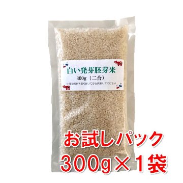 【お試しパック】白い発芽胚芽米 会津産コシヒカリ300g（2合パック1袋）の画像