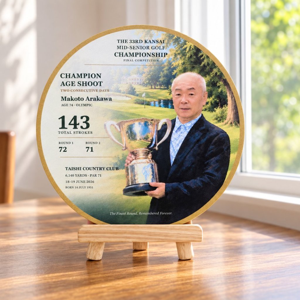GOLF LEGACY ART 丸型キャンバスの画像
