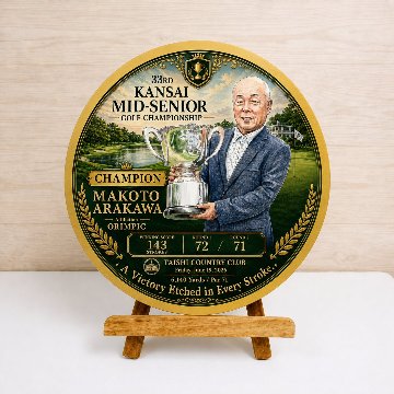 GOLF LEGACY ART 丸型キャンバス｜優勝記念の画像