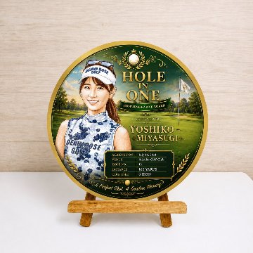 GOLF LEGACY ART 丸型キャンバス｜ホールインワン記念の画像