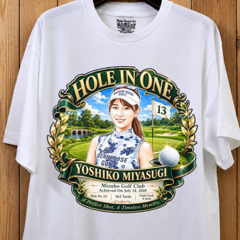 GOLF LEGACY ART Tシャツ｜ホールインワン記念の画像