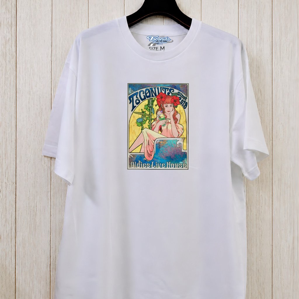 Toconuts公式グッズ｜T100 トロピカル・レトロガール Tシャツの画像