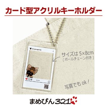 *カード型アクリルキーホルダー*【片面印刷】*イラストor写真OKの画像
