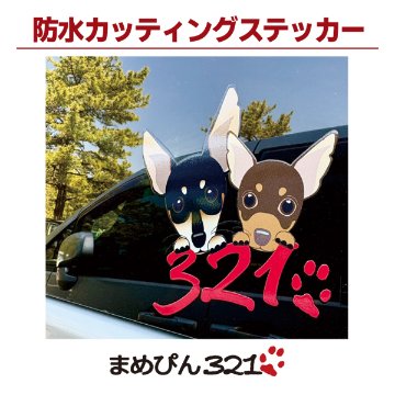 防水カッティングステッカー*デザイン自由A4サイズ2枚セットの画像