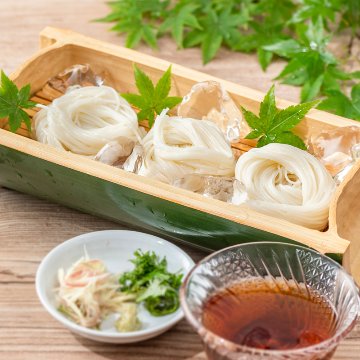 五島手延そうめんセット木箱入（3種）の画像