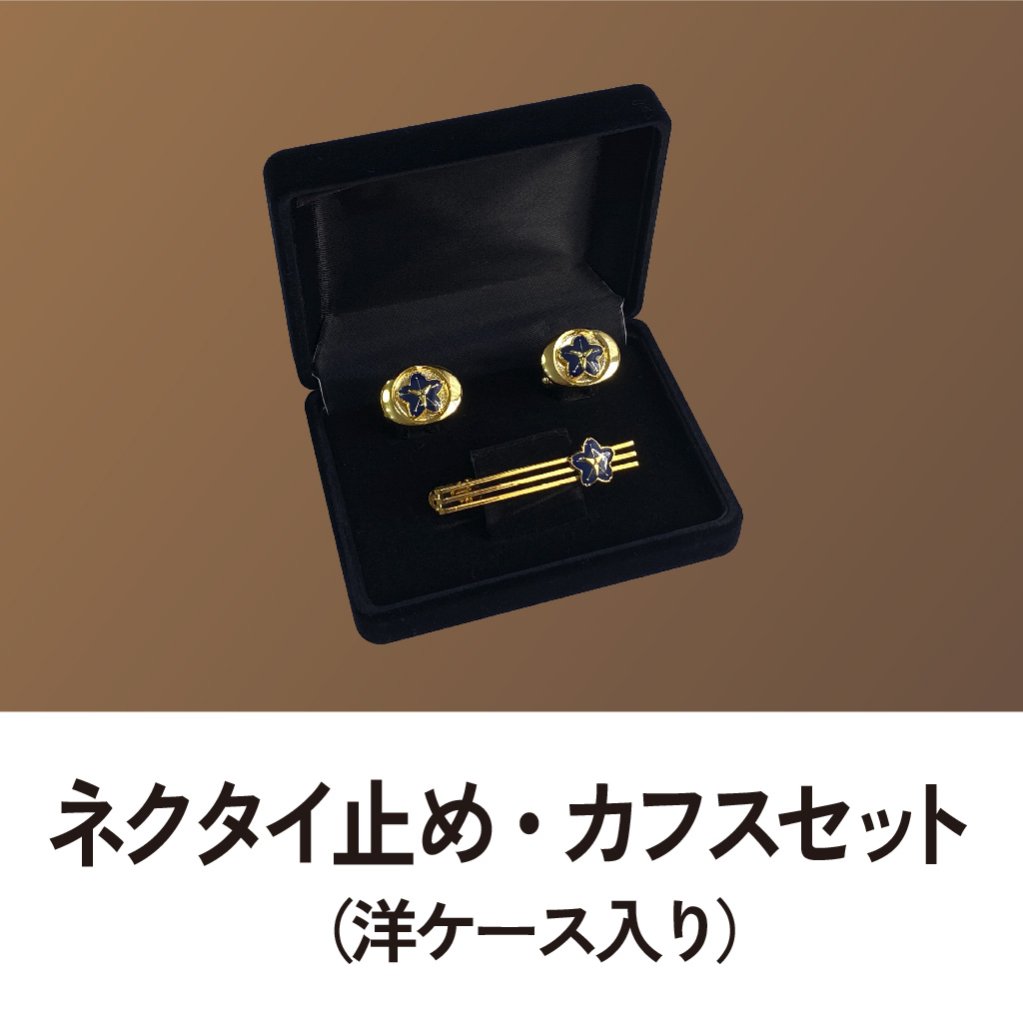 ネクタイ止め・カフスセット（洋ケース入り）の画像