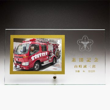 ガラスフォトスタンド横型/２D加工の画像