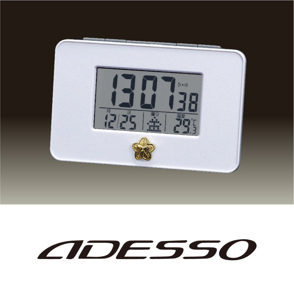アデッソ電波時計　電波目覚まし時計の画像