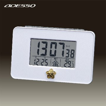 アデッソ電波時計　電波目覚まし時計の画像