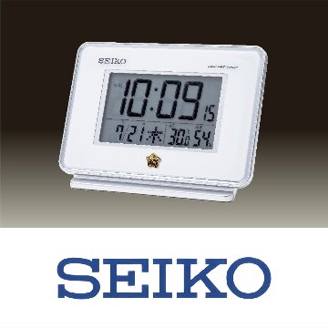 セイコー　電波デジタル目覚まし時計の画像