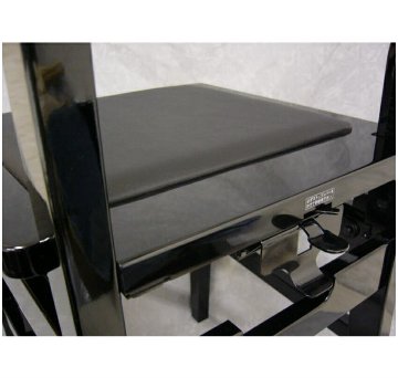 ピアノ椅子　トムソン椅子　NO.5BLK　黒色　背もたれ付きタイプの画像