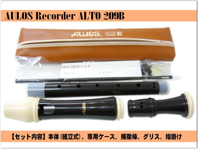 名入れ■アウロス アルト リコーダー 209B（E) 樹脂製 Aulos[名入れ代込/オーダーメイド品につき代引利用不可]の画像