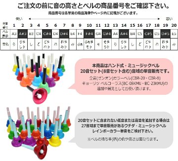 ハンド式 ミュージックベル カラー 単音 D#4 ハンドベル CBR BC NO.7  れ# みb  発表会 出し物 音楽療法 リハビリ 老人ホーム 医療施設 音楽教室の画像