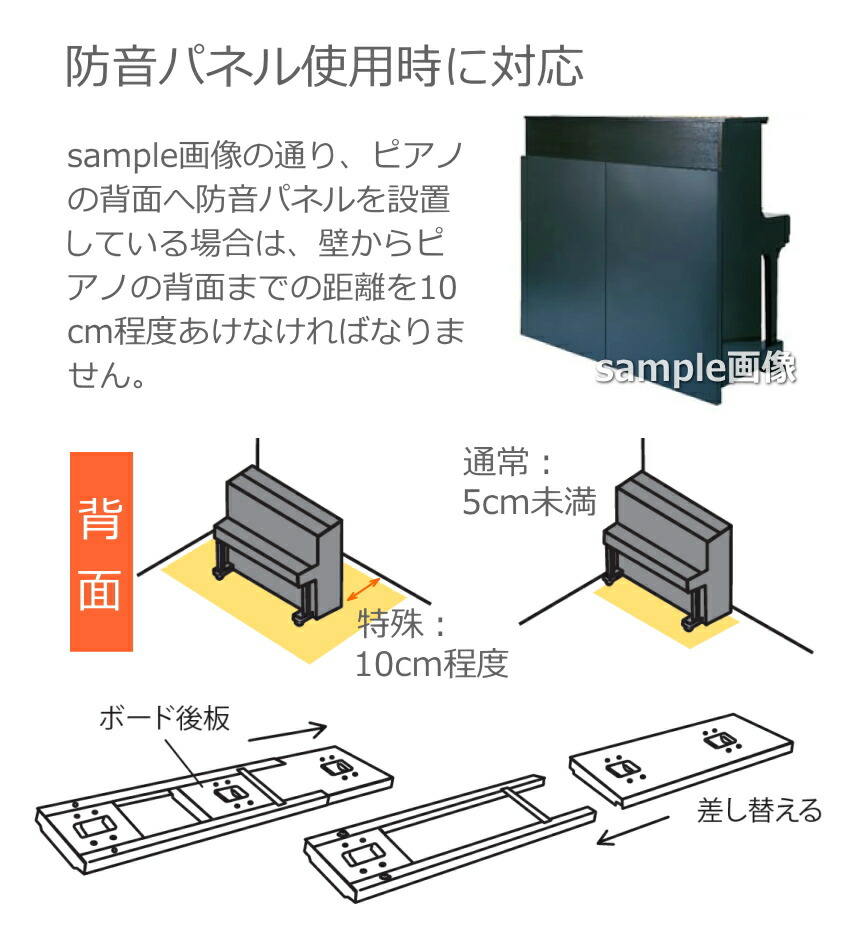 地震対策 ピアノ転倒防止 フィットボード アップライトピアノ用 耐震器具の画像