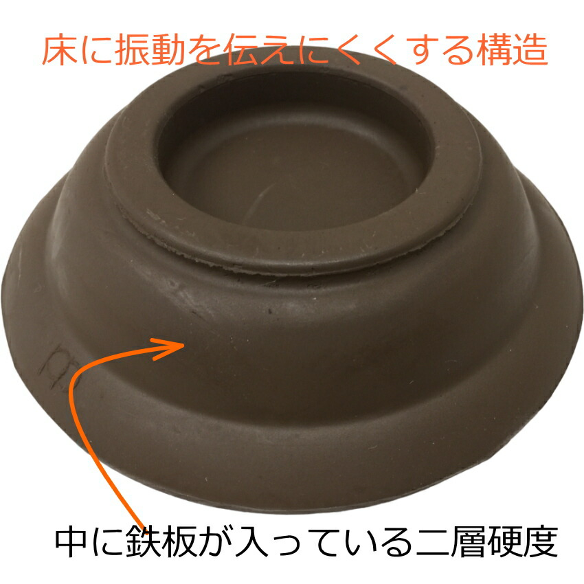 ピアノ インシュレータ 茶色 防振タイプ アップライト「1台分」用 防振ゴムの画像